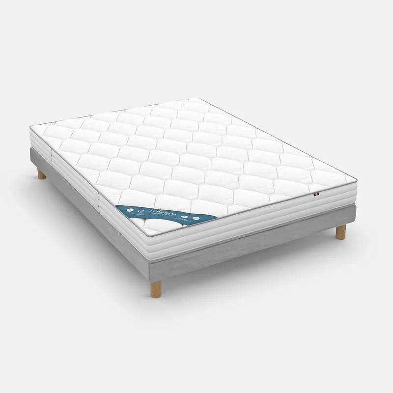 Σετ στρώμα latex και memory foam με υφασμάτινη βάση με τάβλες 90x190 cm