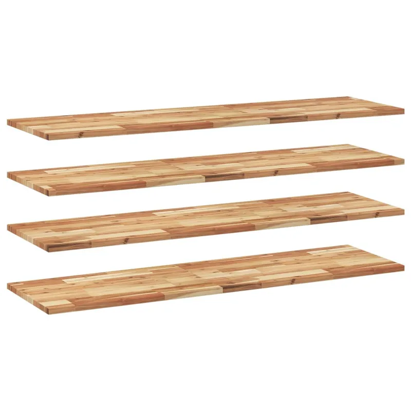 vidaXL Ράφια Πλωτά 4 τεμ. 160x40x2 εκ. από Μασίφ Ξύλο Ακακίας με Φινίρισμα Λαδιού