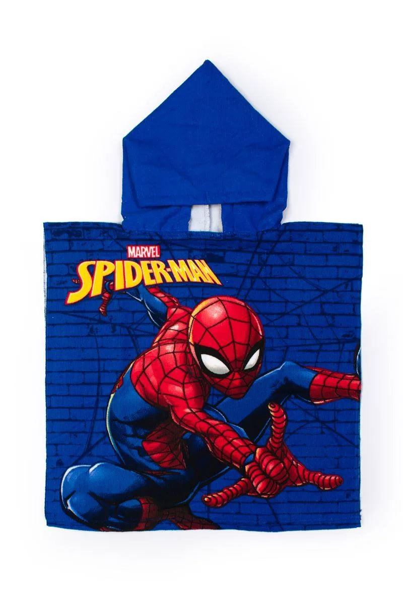 Παιδικό Πόντσο Θαλάσσης Quick Dry Marvel Spider-Man 04 50x100 Blue