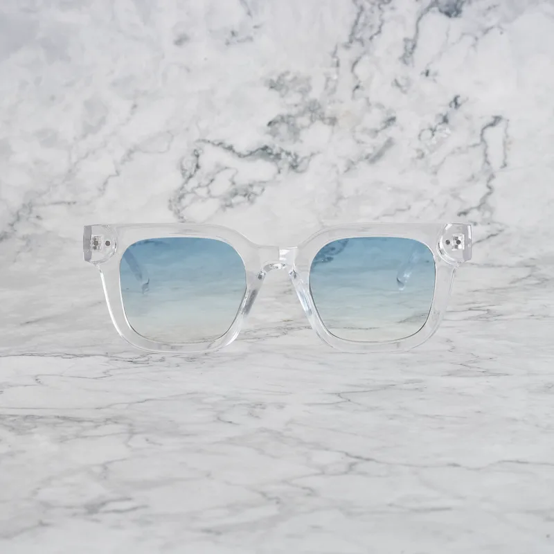 WILLIAM TWO Gradient Sunglasses | Clear | Gradient Blue Shades | Explicit Poets Sunglasses