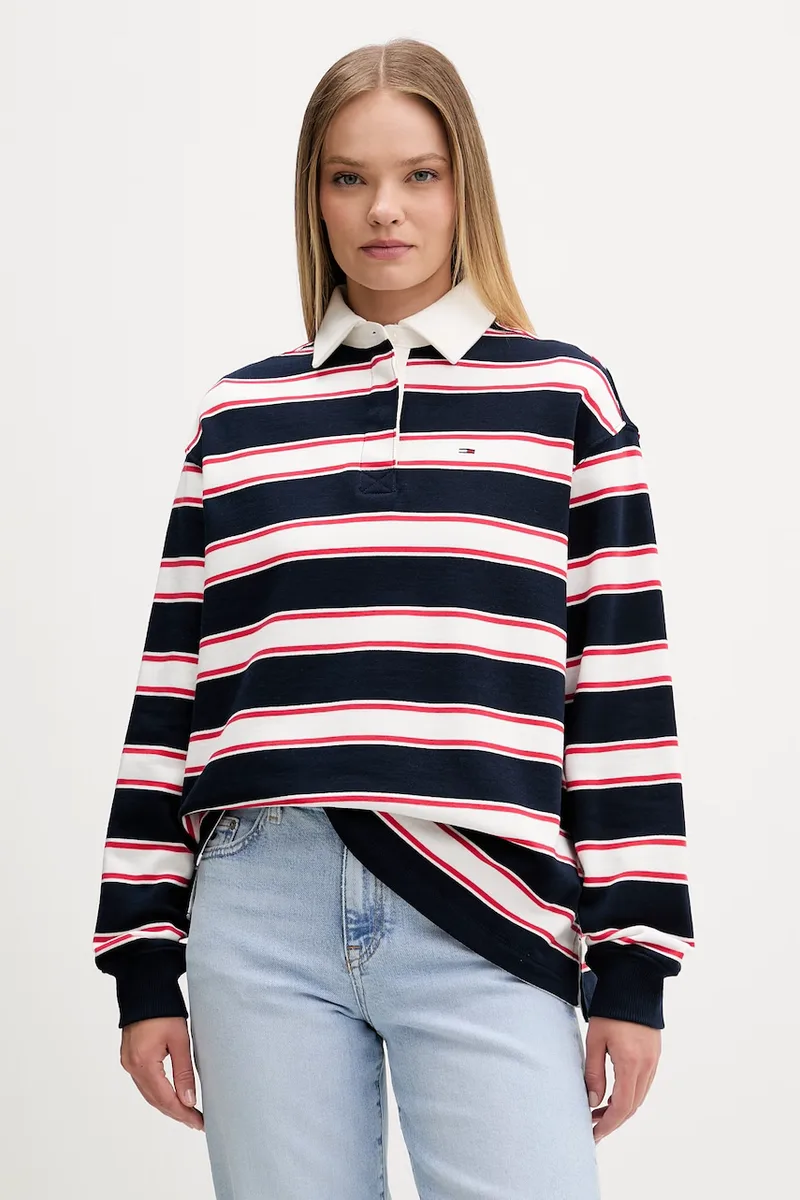 Tommy Jeans Μακρυμάνικο γυναικείο βαμβακερό