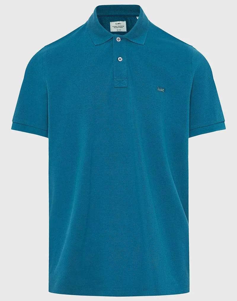 FUNKY BUDDHA Polo Shirts FBM013-001-11-OCEAN DEPTH OceanBlue