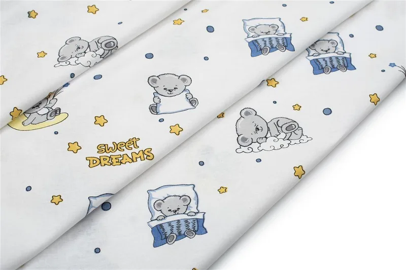 Πάνα Χασές Μπεμπέ Βαμβακερή 80x80εκ. Sweet Dreams 554 White-Sky Blue DimCol (Ύφασμα: Βαμβάκι 100%, Χρώμα: Λευκό) - DimCol - 31111328036