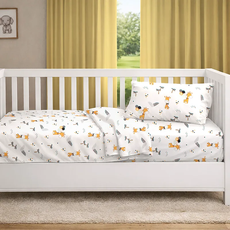Σεντόνι Μεμονωμένο Κούνιας 70X140+15 Dimcol Giraffe 599 Με Λάστιχο (70x140+15)