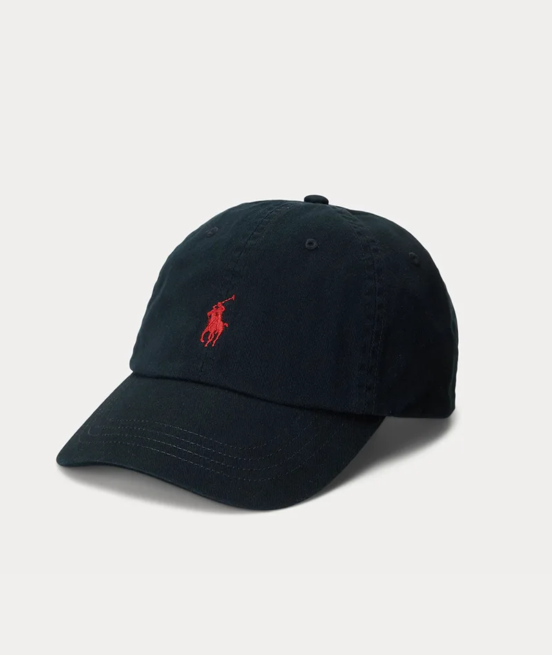 ΑΝΔΡΙΚΟ ΚΑΠΕΛΟ POLO RALPH LAUREN COTTON CHINO BASEBALL CAP CORE REPLEN BLACK POLO RALPH LAUREN