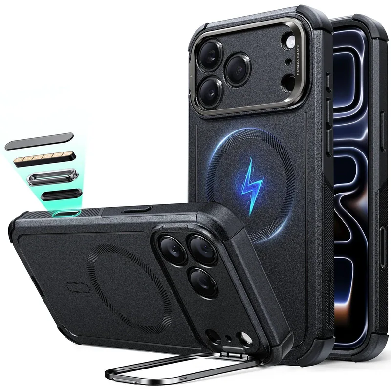 Θήκη ESR Cyber Tough (Stash Stand, Camera Control Button) Magsafe Black iPhone 17 Pro Max