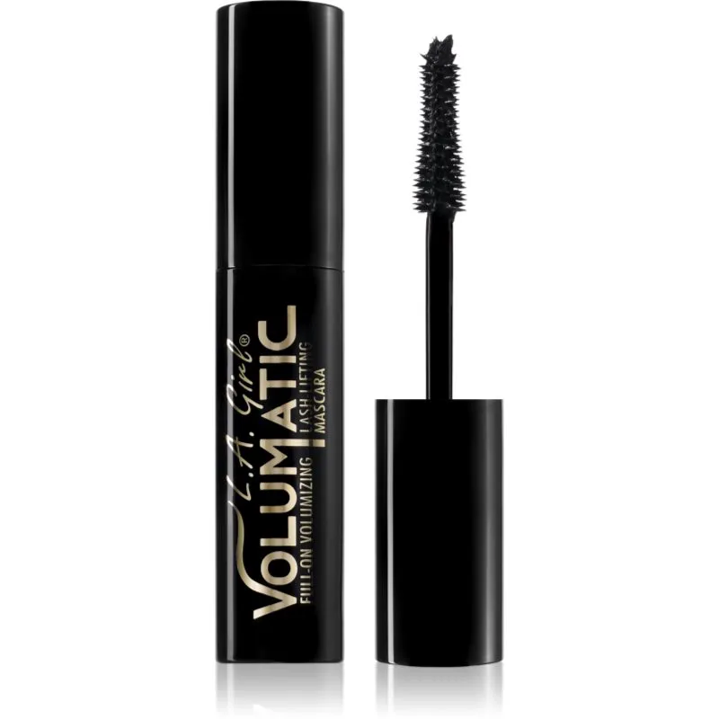 L.A. Girl Cosmetics Volumatic αδιάβροχη μάσκαρα για όγκο και περιστροφή των βλεφαρίδων απόχρωση Ultra Black 10 ml