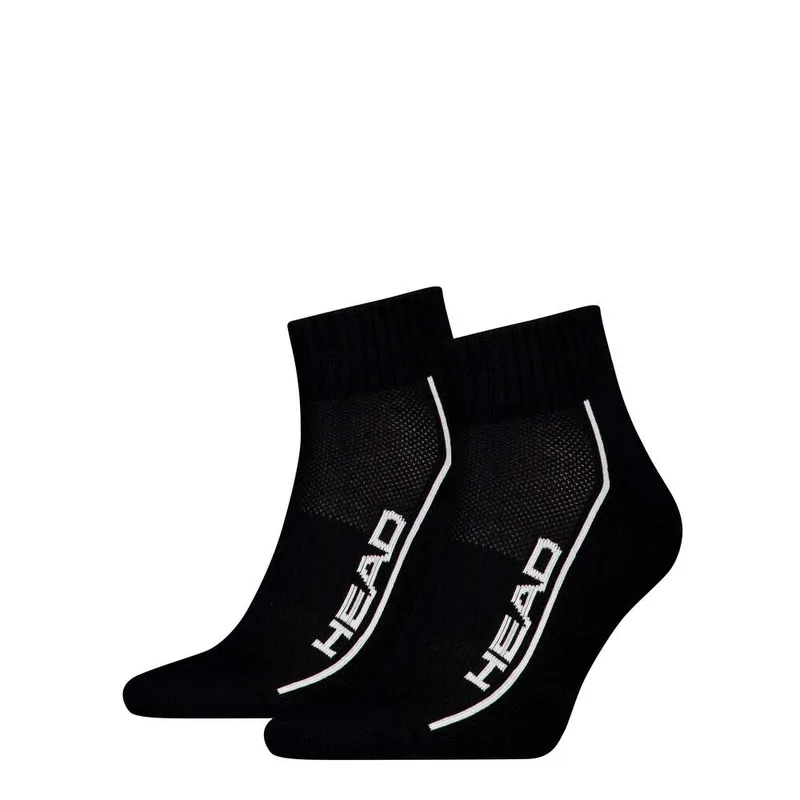 SOCKS TENNIS 2P PERFORMANCE QUARTER BLACK TENNIS HEAD