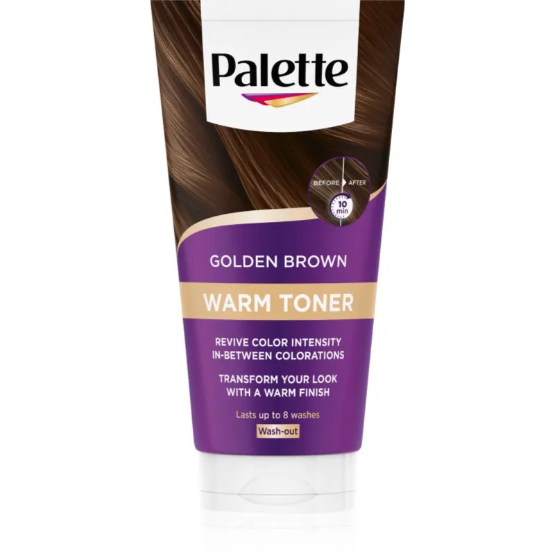 Schwarzkopf Palette Warm Toner μάσκα για ζεστές αποχρώσης καφέ μαλλιών απόχρωση Golden Brown 150 ml