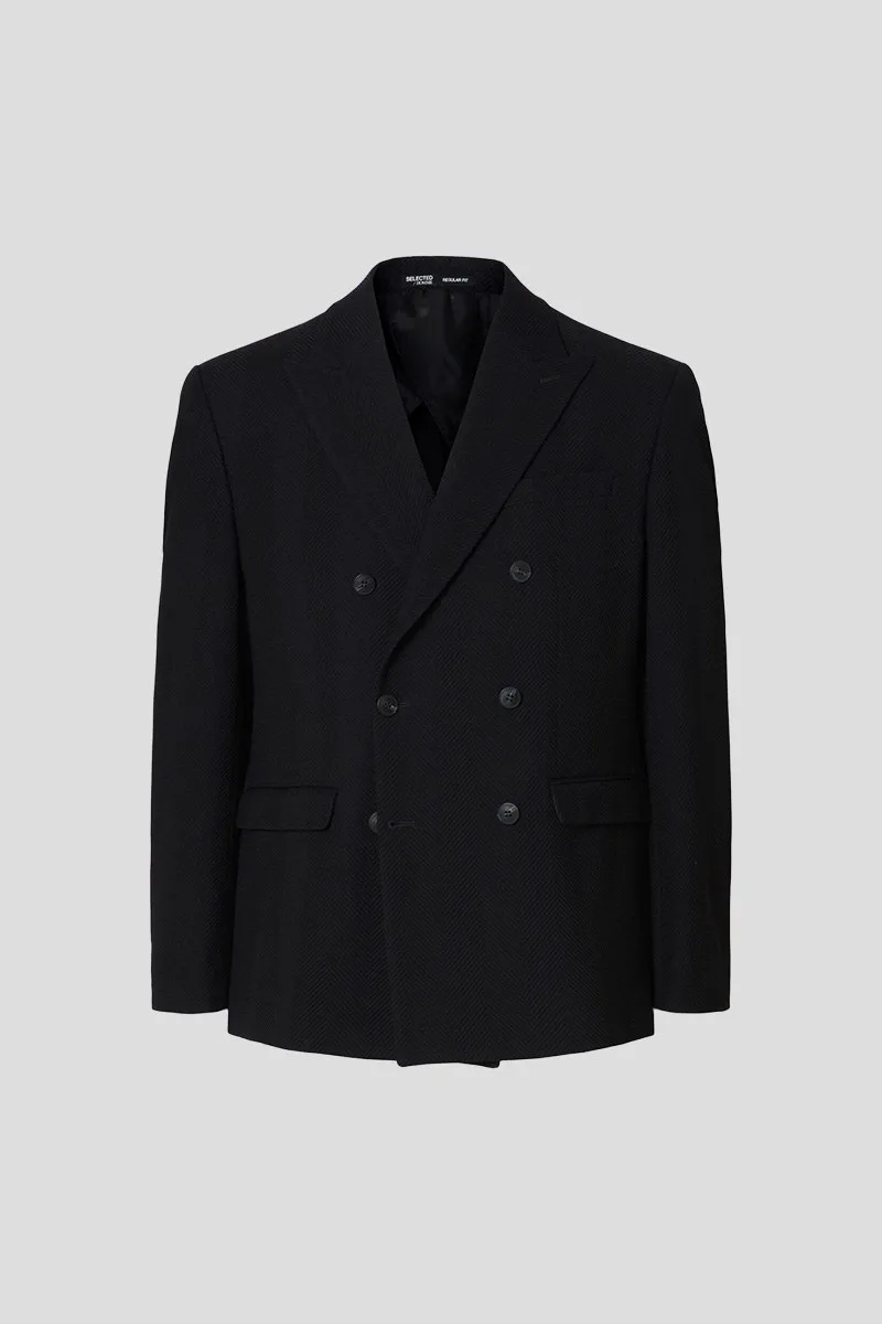 SELECTED HOMME Ανδρικό Μπλε Wool Double Breasted Blazer