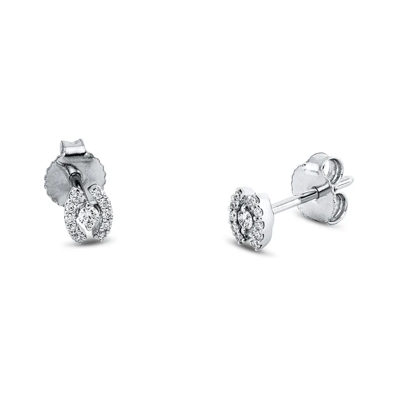 Diamond Group Σκουλαρίκια με Διαμάντια Brilliant από Λευκό Χρυσό 18 Καρατίων SK2271