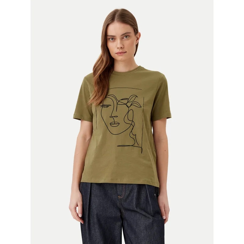 Vila T-Shirt Sybilla 14103247 Πράσινο Regular Fit