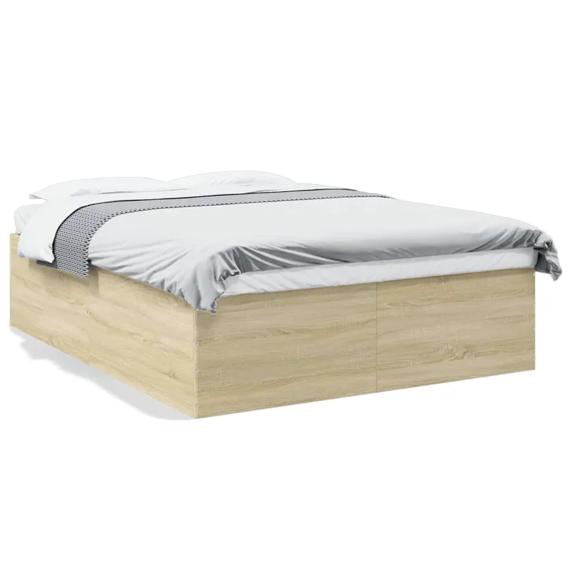 vidaXL Πλαίσιο Κρεβατιού Sonoma Δρυς 160x200 εκ. Επεξεργασμένο Ξύλο