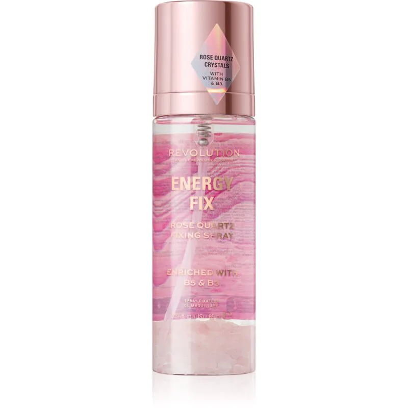 Revolution Crystal Aura Energy Fix σταθεροποιητικό σπρέι με ροδόνερο 85 ml