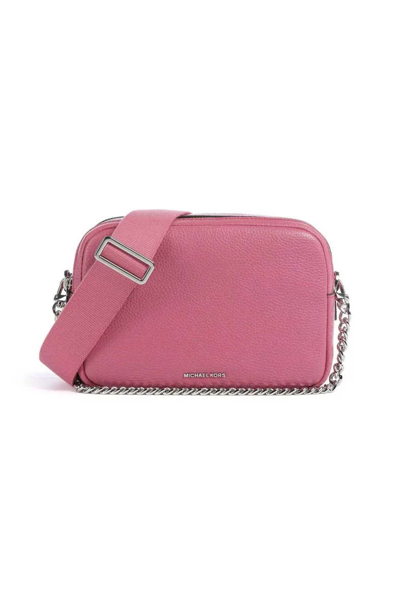 Michael Kors γυναικεία δερμάτινη τσάντα crossbody "Bryant Medium" - 32S5SYTC5L Ροζ