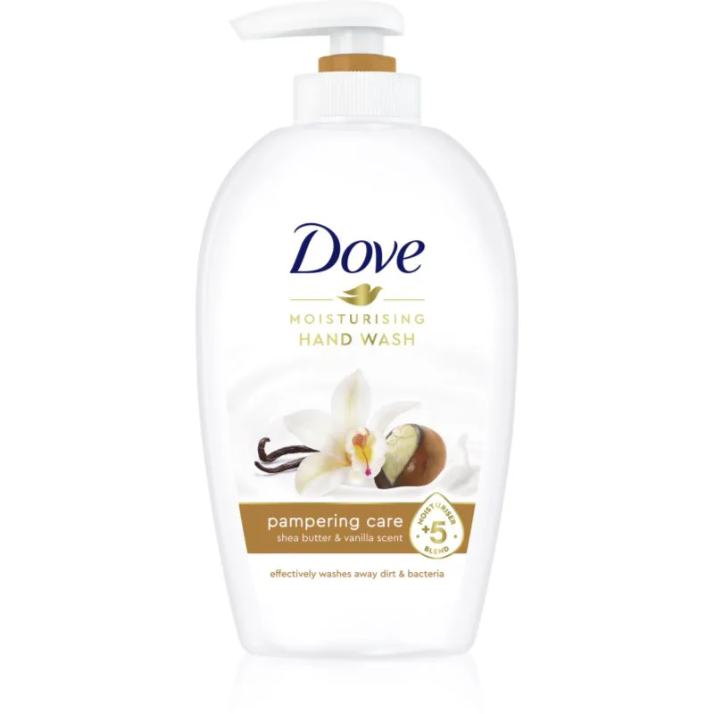 Dove Purely Pampering Shea Butter υγρό σαπούνι με αντλία βούτυρο καριτέ και βανίλια 250 ml