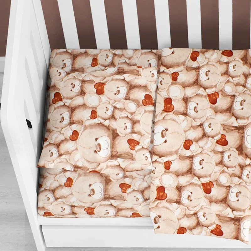 Βρεφική Μαξιλαροθήκη 35x45 Dimcol Teddy Bear 535 Μπεζ 35x45