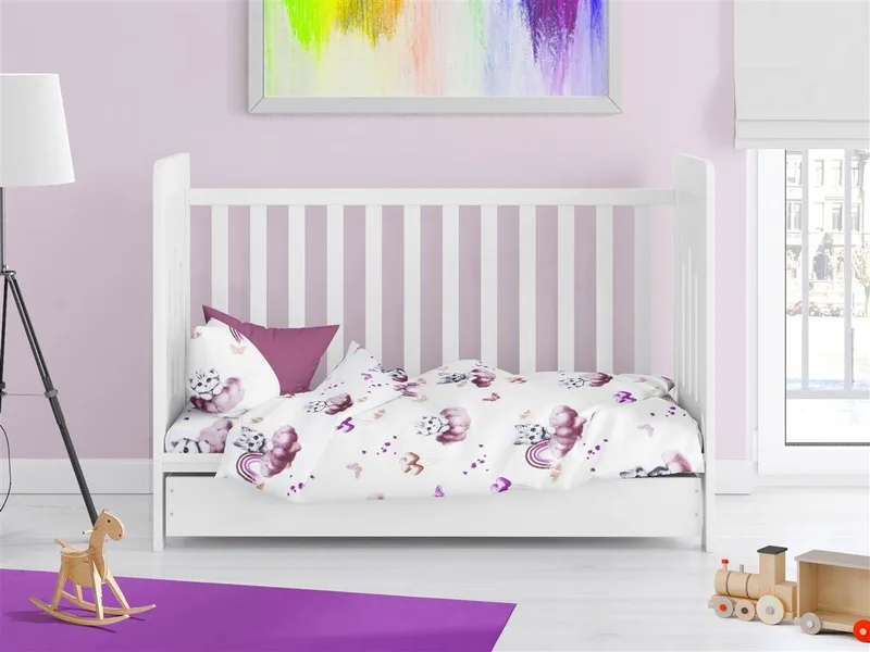 Βρεφική Παπλωματοθήκη Dimcol Kitten 561 120X160 Mauve
