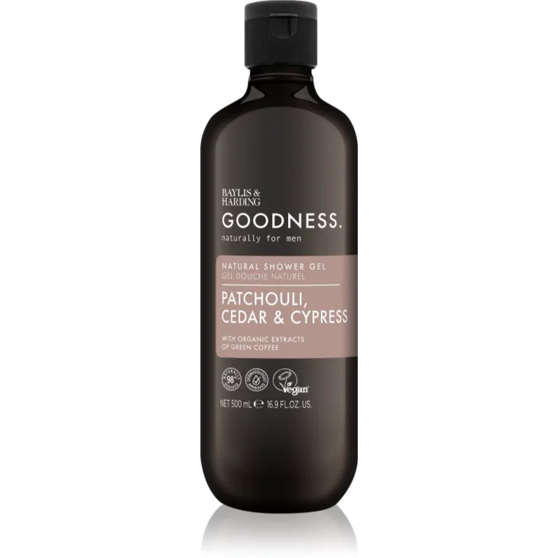 Baylis & Harding Goodness Patchouli, Cedar & Cypress τζελ για ντους για άντρες 500 μλ