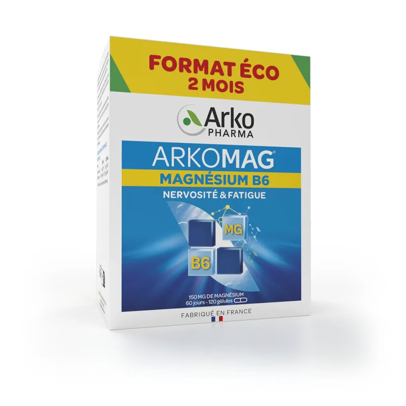Arkopharma Arkomag - Magnesium B6 - 120 Capsules
