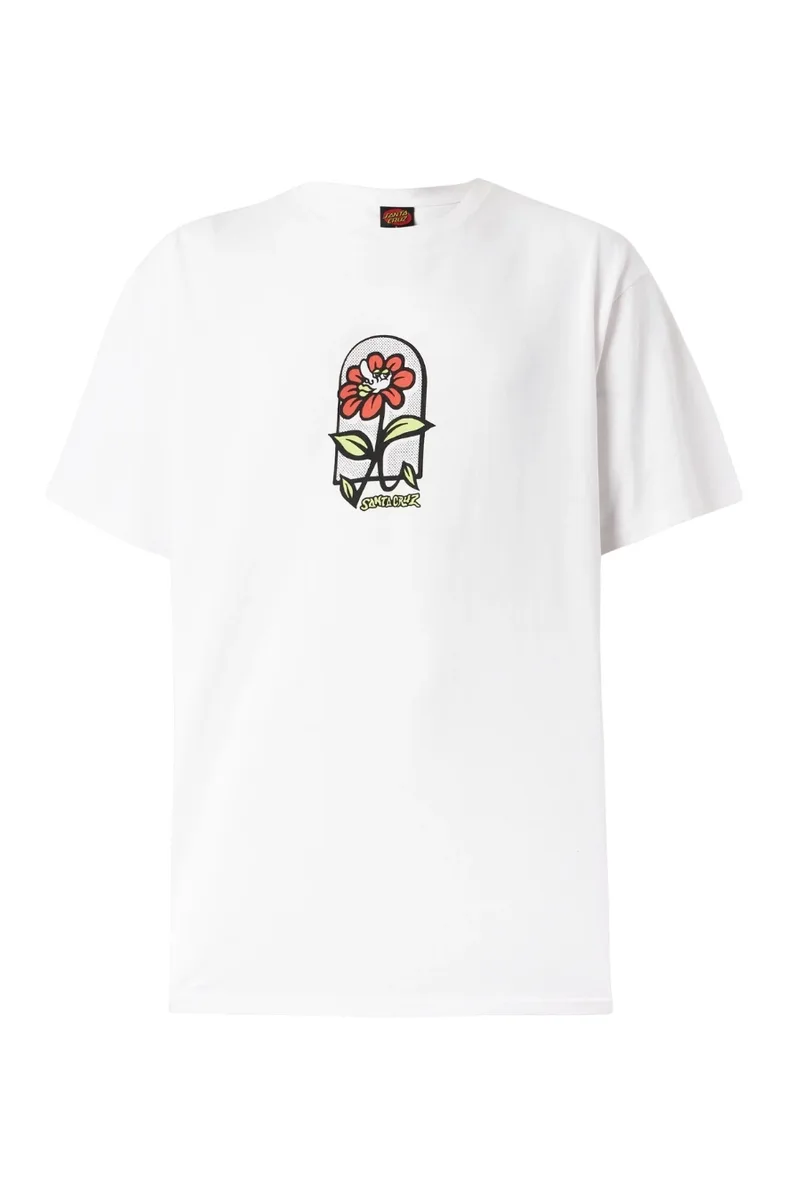 Santa Cruz Delfino Flower Guy Ανδρικό T-Shirt - Λευκό-SCA-TEE-13365-WHITE