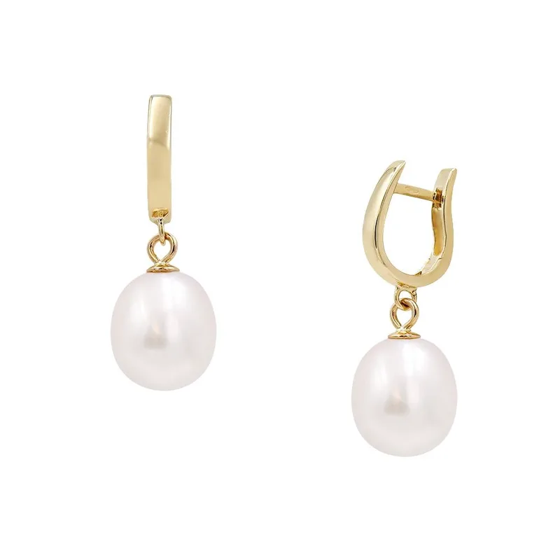 TBS Creations Σκουλαρίκια με μαργαριτάρια Fresh Water Pearl από χρυσό 14 καρατίων BSE111519