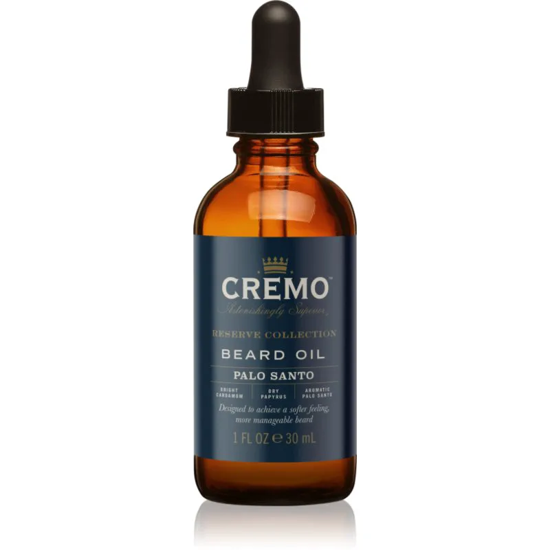 Cremo Reserve Collection Palo Santo λάδι για τα γένια για άντρες 30 ml