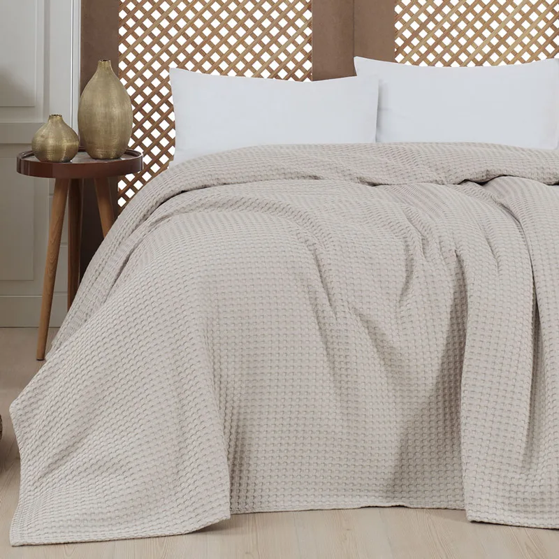 Κουβέρτα Πικέ Μονή 170x240 Beauty Home Snap 1990 Sand 170x240
