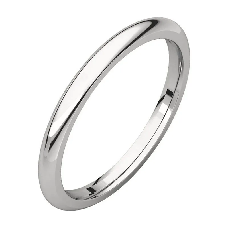 JT Unisex κλασικό σκέτο ατσάλινο δαχτυλίδι βέρα Ασημί
