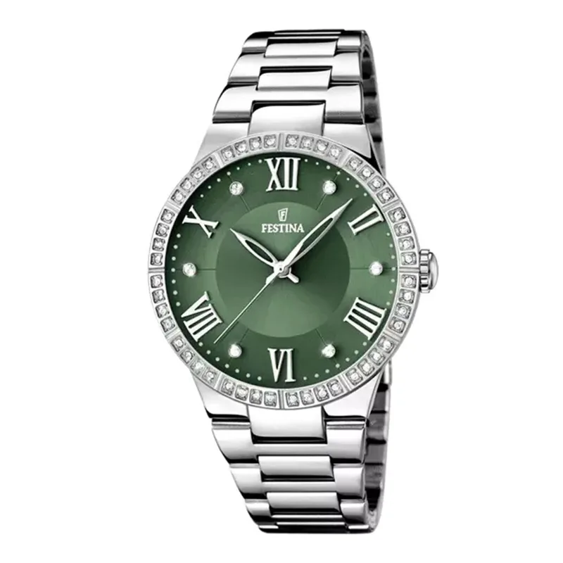 FESTINA Boyfriend Crystals Silver Stainless Steel Bracelet F16719/5
