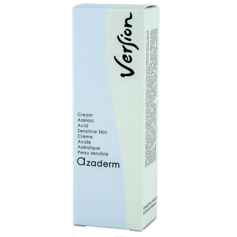 Version Azaderm Cream with Azelaic Acid for Sensitive Skin Κρέμα για τη Θεραπεία Ήπιας, Φλεγμονώδους ή Ροδόχρου Ακμής 30ml