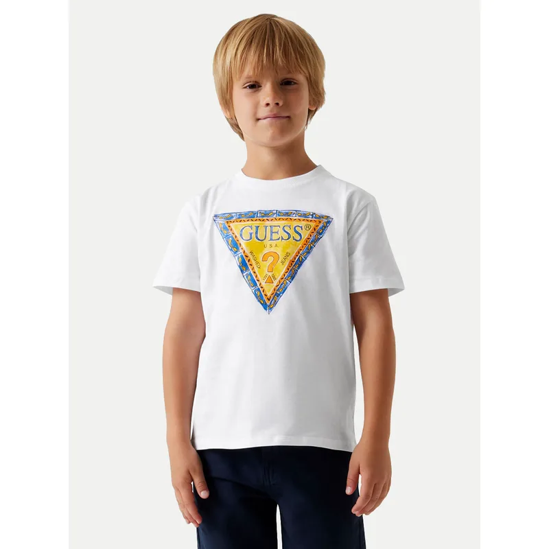 Guess T-Shirt L6GI00 K8HM4 Λευκό Regular Fit