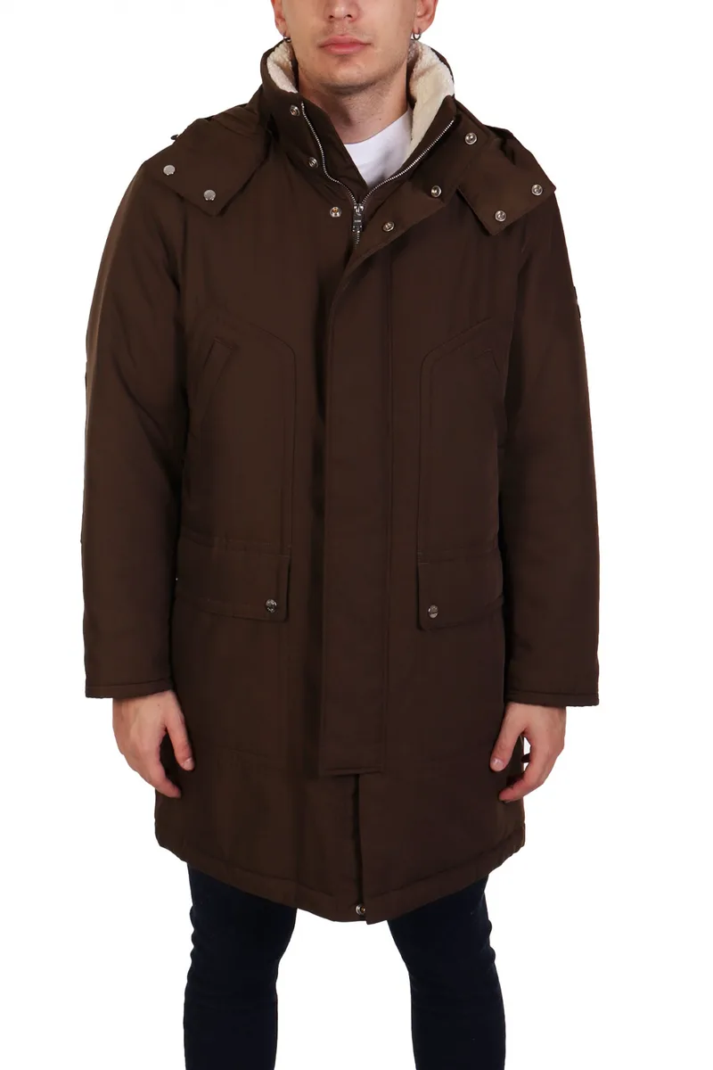 BOSS ΜΠΟΥΦΑΝ JACKET ΑΠΟΣΠΩΜΕΝΗ ΚΟΥΚΟΥΛΑ H-COYAN ΧΑΚΙ