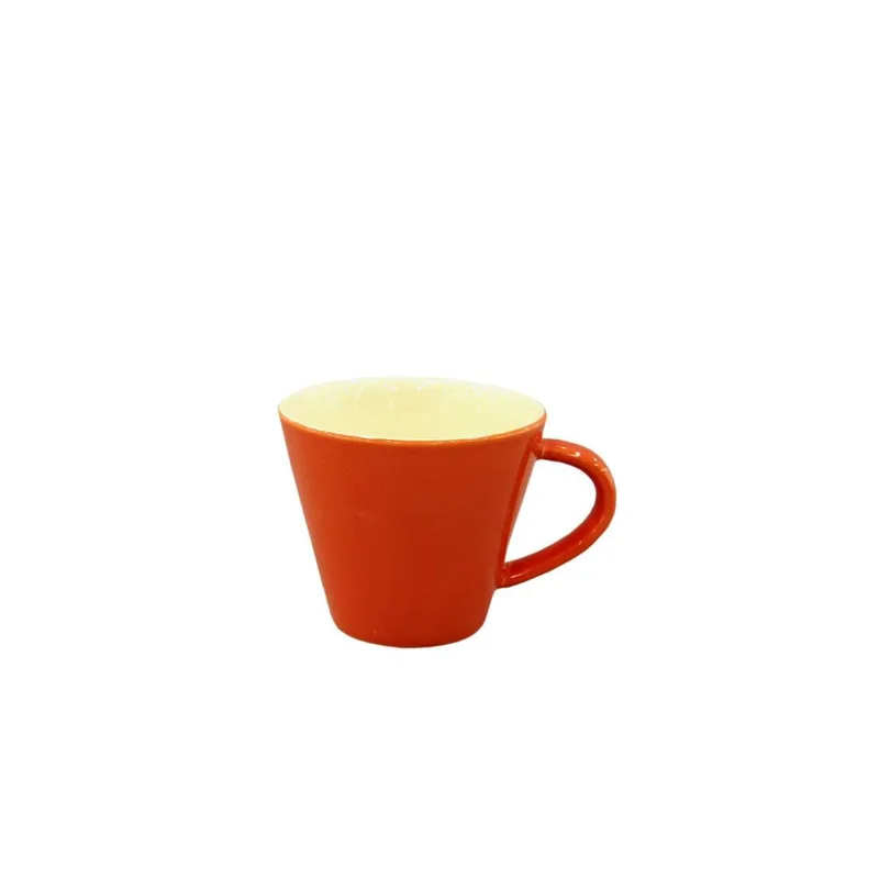 Φλυτζάνι Cappuccino Πορσελάνης Πορτοκαλί Firenze Art Et Lumiere 280ml 06706 (Σετ 2 Τεμάχια) (Υλικό: Πορσελάνη, Χρώμα: Πορτοκαλί) - Art Et Lumiere - lumiere_06706