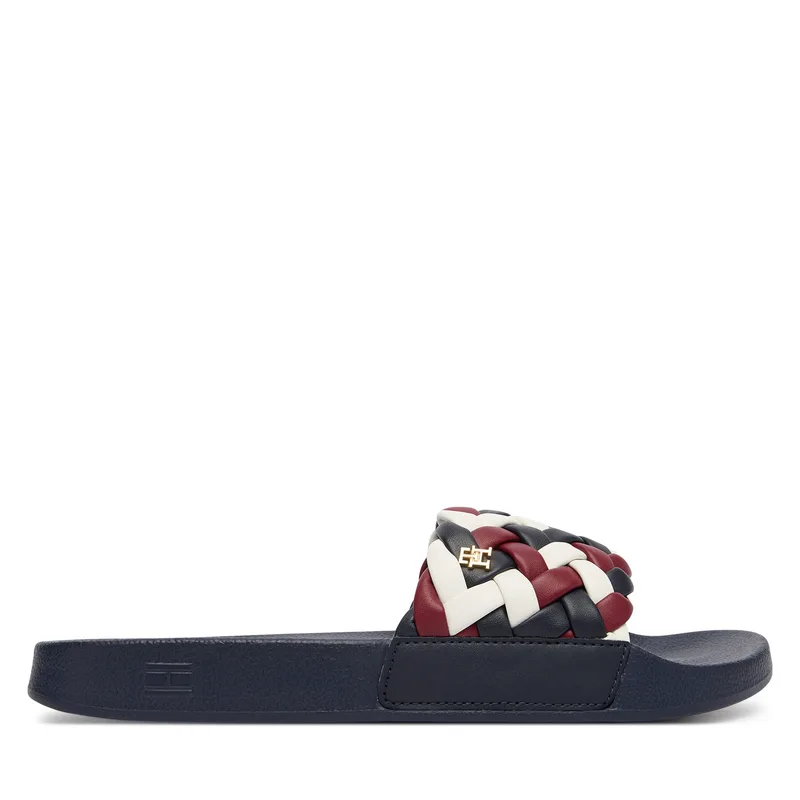 Παντόφλες Tommy Hilfiger Th Cornrow Pool Slide FW0FW09039 Έγχρωμο