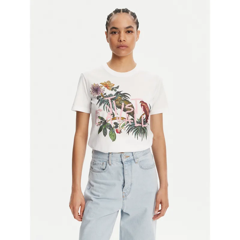Just Cavalli T-Shirt 78PAHA01 Λευκό Regular Fit