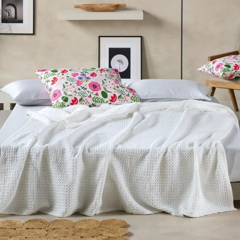 Κουβέρτα Πικέ Υπέρδιπλη 230x250 Kentia Illusion 00 White