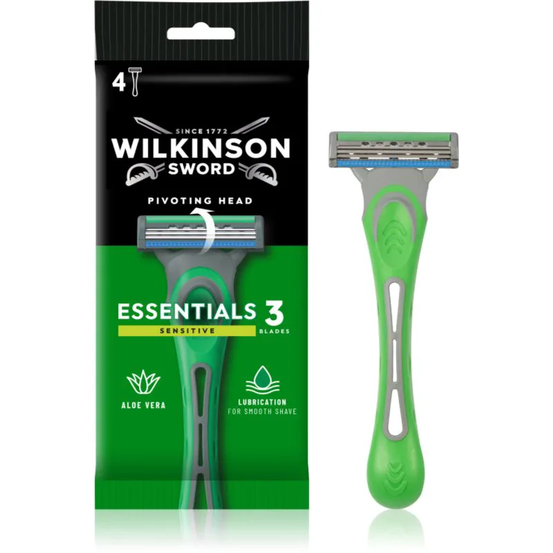 Wilkinson Sword Essentials 3 Sensitive μιας χρήσεως ξυραφάκια 4 τμχ