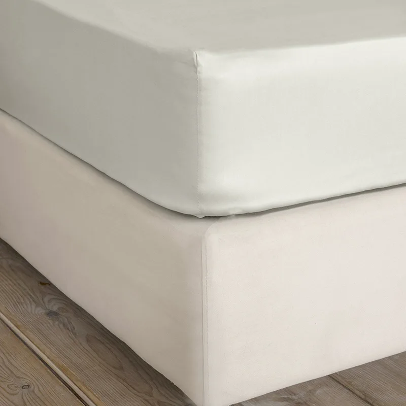 Σεντόνι Μεμονωμένο Μονό 100X200+34 Nima Superior Satin Fog Μπεζ Με Λάστιχο (100x200+34)