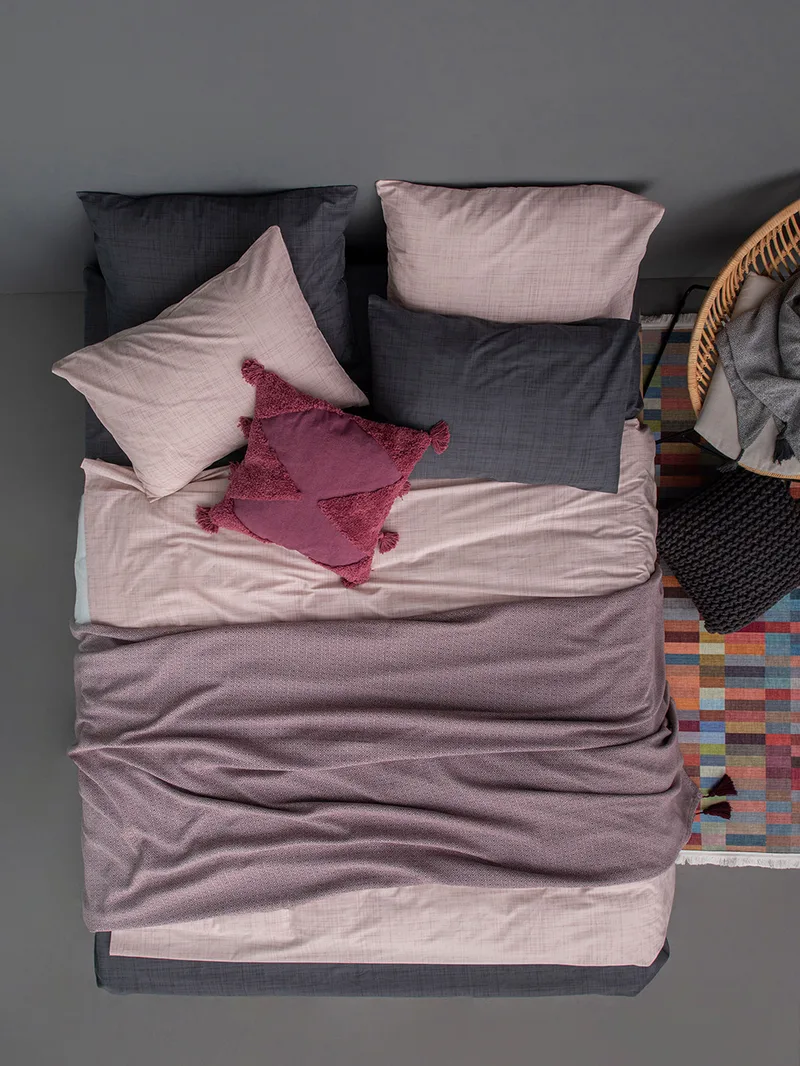 Σεντόνι Μονό Mix & Match LINA PINK Χωρίς Λάστιχο 170Χ260