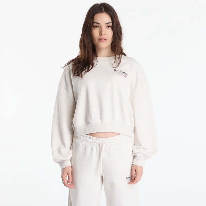 Φούτερ New Balance Trackside French Terry Crew Linen Heather M