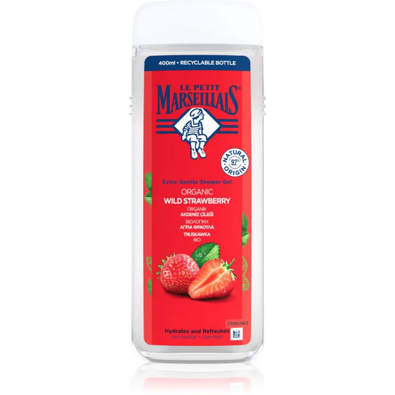 Le Petit Marseillais Organic Wild Strawberry απαλό τζελ για ντους 400 ml