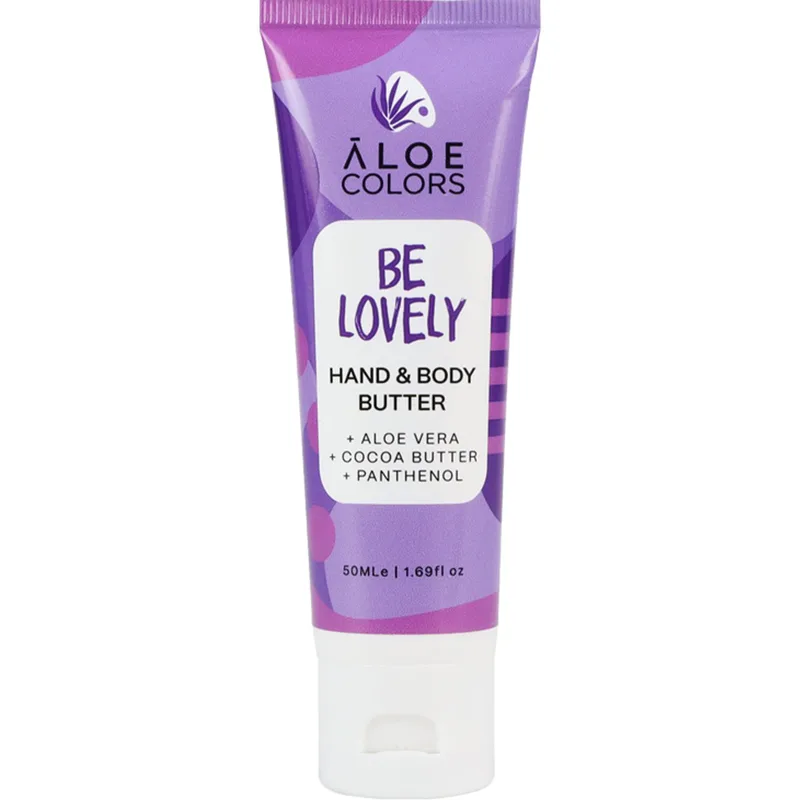 Aloe Colors Be LovelyHand & Body Butter Ενυδατικό Βούτυρο Σώματος με Άρωμα Καραμέλα & Πικραμύγδαλο 50ml