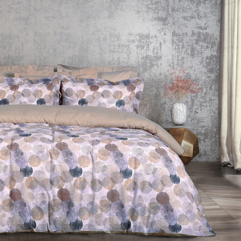 Das home σετ σεντονια υπερδιπλα με λαστιχο casual 5426 beige, black, taupe 170χ200+35