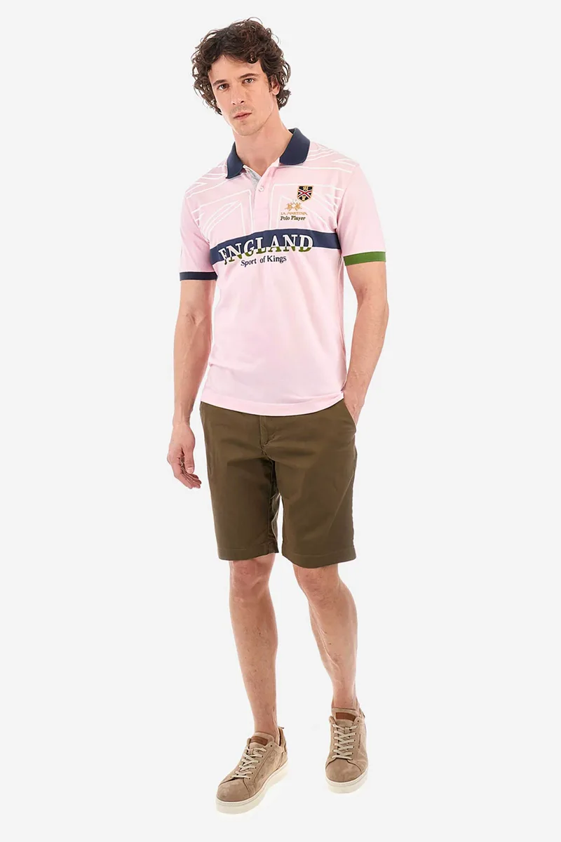 La Martina ανδρική chino βερμούδα Regular Fit - YMB008-TW417 Χακί