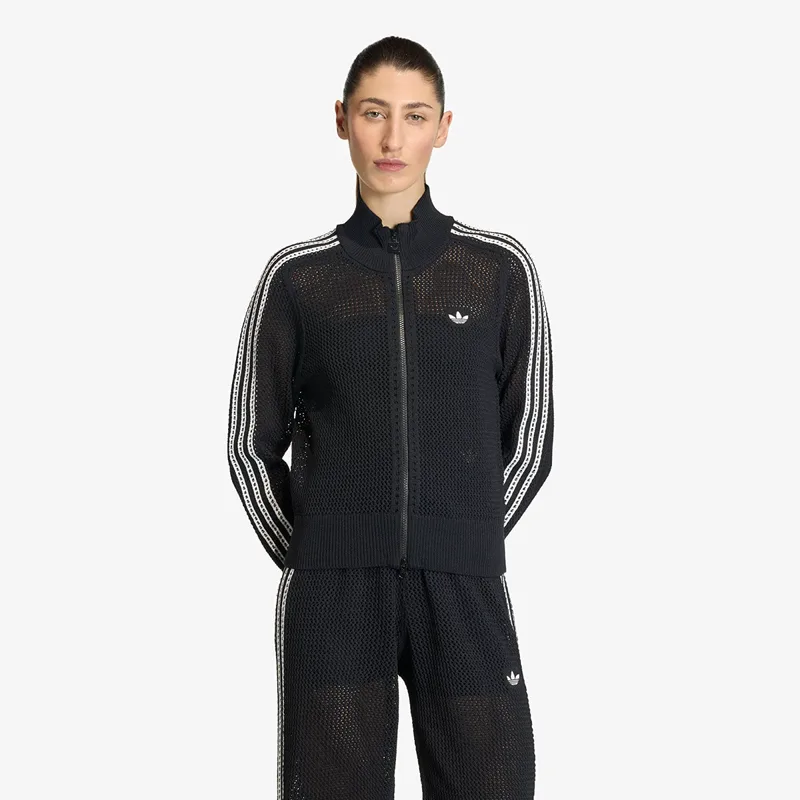 Φούτερ adidas Knitted Crochet Firebird Track Top Black M