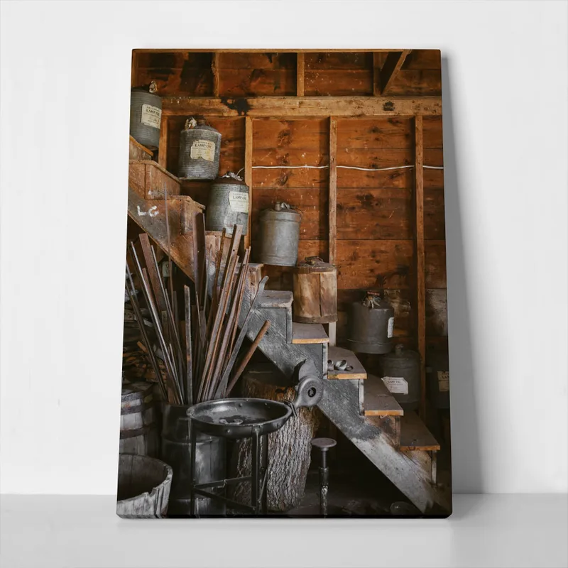 Πίνακας σε Καμβά RUSTIC FARMHOUSE SHED 3