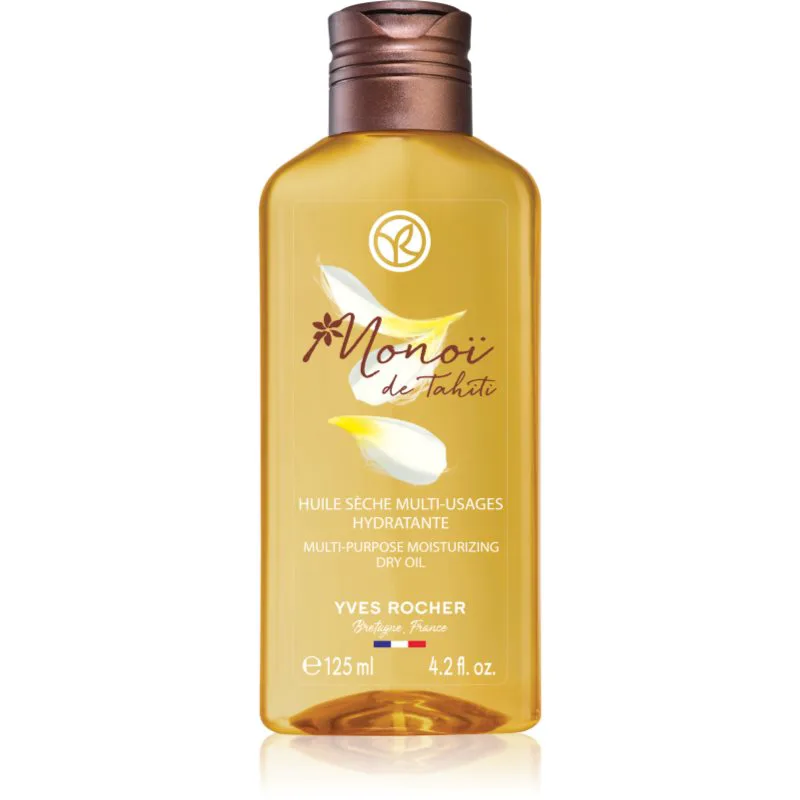 Yves Rocher Monoi de Tahiti πολυλειτουργικό ξηρό λάδι για σώμα και μαλλιά 125 ml