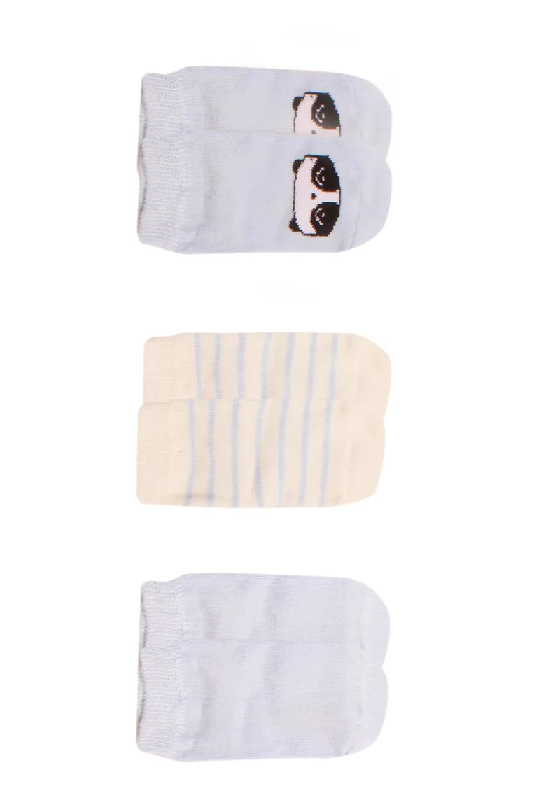 Καλτσάκια bebe με οργανικό βαμβάκι Pandas 3 τεμ. 68359-Γαλάζιο