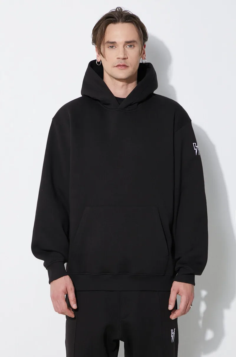 Μπλούζα Neil Barrett Easy Drop Shoulder Double Bolts Hoodie